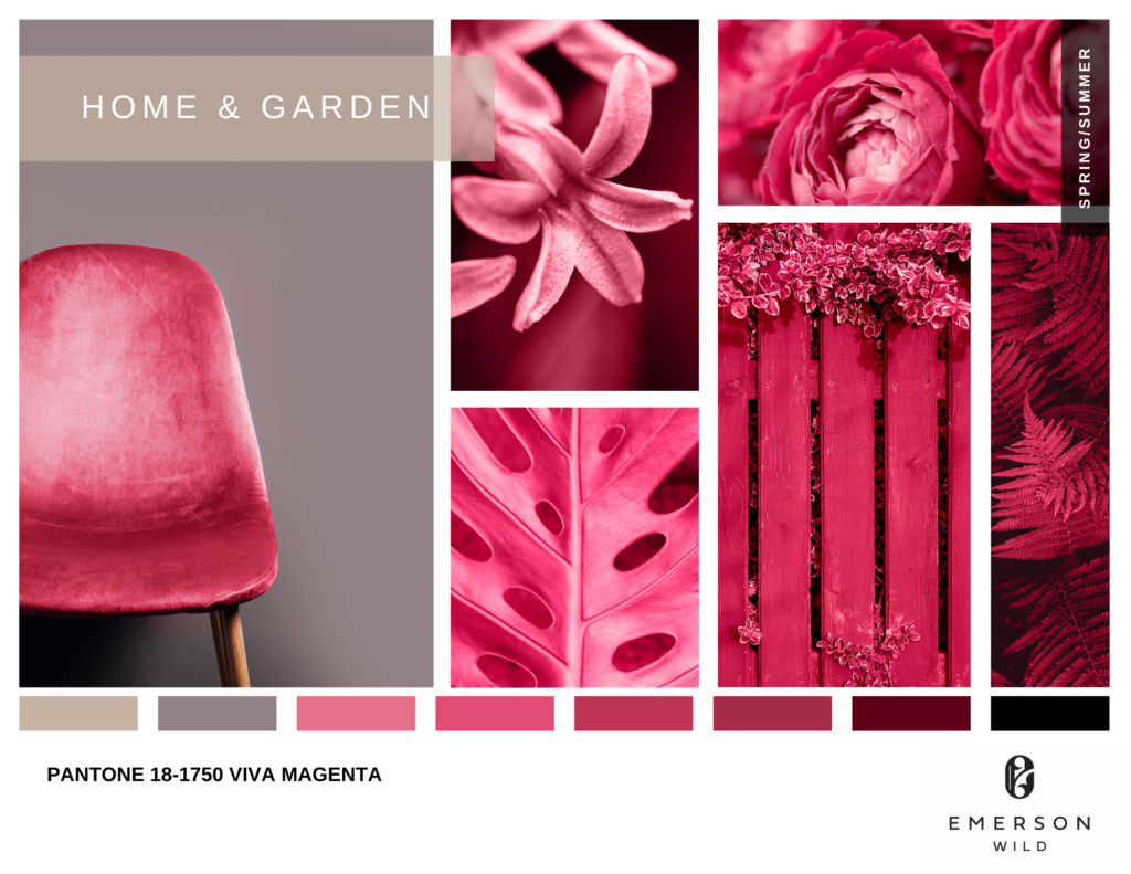 Emerson Wild - Pantone 2023 Colour of the Year: Viva Magenta moodboard